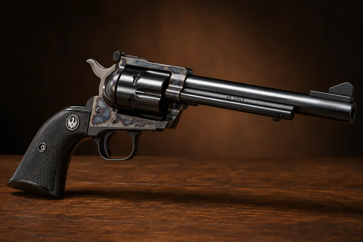 Ruger Blackhawk .45 Colt — illustrative rendering