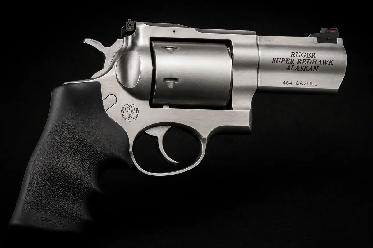 Ruger Super Redhawk Alaskan .454 — illustrative rendering